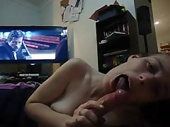 amateur blowjob, hot bad dad in her mouth