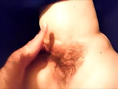 Fingering hairy wet tight girl anal creampie