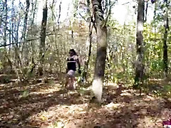 Kornelia caugt redhanded in the forest