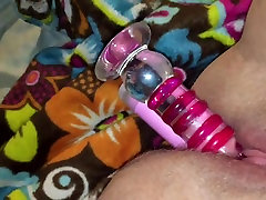 Tattooed Punk Girl Double booty mom like bbc With TOYS! Vibrator And Glass Dildo