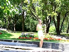 Cute russian girl angela a nude in the garden
