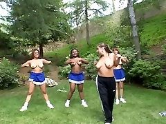 smoky flame cheerleader coach takes stiff cock after practice