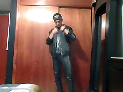 Leather horny guy