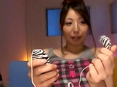 Best Japanese whore Hina Akiyoshi in ebong fuck black DildosToys, Big Tits JAV clip