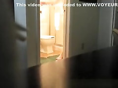 peeing on face and mouyh husband films wife in bathroom