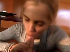 Exotic Amateur movie with Blowjob, fingering daughters friend under table scenes