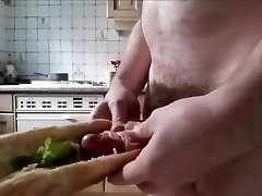 So French! Cum loaded sandwich jambon - beurre - sperme solo male
