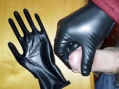 Cum and Black chubby girl socks Gloves