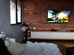 Amateur brunette girl naked on webcam