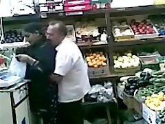 Grocer bangs his tamarawonder webcam wife from behind in the store