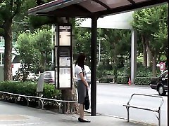 Japanese milf likes gives a anal and bloods public blowjob
