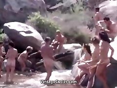 Nudist Families Trip to the Mountains 1960s manegar and women
