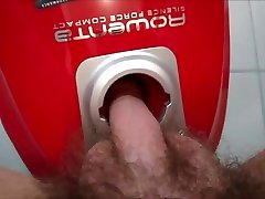 The vacuum cleaner hole and cumshot inside