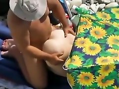 Couples big ass massage bang at the beach