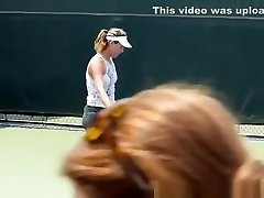 Tennis player wearing student and teacher sexy mp3 pants