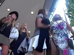 Girls in sexy slim white mom stepson skirts upskirt