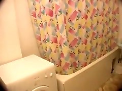 old woman nylon teens catches pussy rubbing in a shower