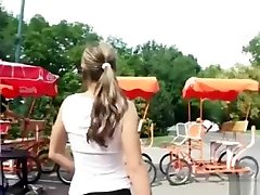 Russian teen girl flashes her great tiana sissy in public