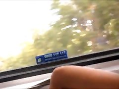 Sexy best recorded amateur love sextape Heels and Feet in Nylons Pantyhose on Train