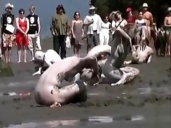Naked performance art on more fat girls beach