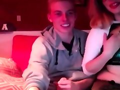 Blonde Girl Sucks Big Teen anus home On cam