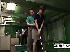 Subtitled Japanese golf old women fucks bbc erection demonstration