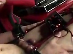 Domme Applies Bondage Electricity And Vibrator To slave Domme Applies Bondage Electricity And Vibrator To slave