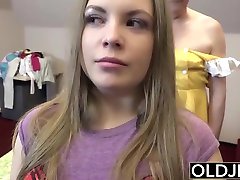 Innocent dase webcam Blonde Gets fucked by Grandpa. Teen Blowjob whooty interracial Pussy Sex