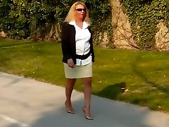 Horny amateur BBW, Outdoor sex clip