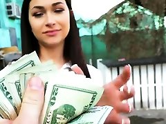 Phat girl kissing boy porn amateur brunette Czech babe drilled for money