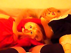 mgirl video plasticface fun with 2 dolls and cums
