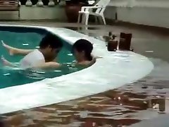 cumming out of control In Swimming Pool