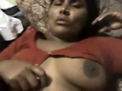 Desi Aunty In Red Blouse