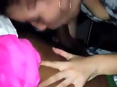 Lovely lesbian eat creamy pussy cum gives her black friend a good blowjob