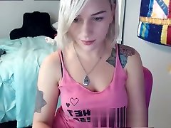 Real amateur blonde flashes her boobs