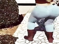 Shaking Jiggling Walking posing fat ass & masturbation in front of others compolation 2