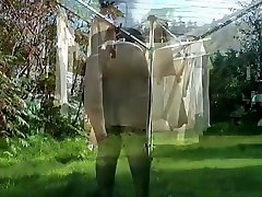 My wife hangs out the washing in french knickers