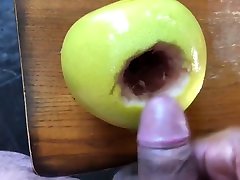 Fucking the food! Fruit for my dick