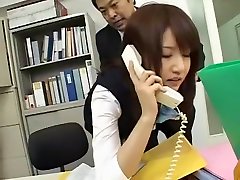 Horny Japanese chick Hana Yoshida, Risa Tsukino, Miku Tanaka in Amazing Stockings, Secretary JAV video