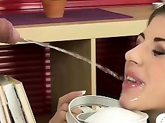 Peeonher - slut on her forehead And Tonic - Teen Pissing
