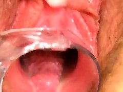 Cuddly nympho is gaping yummy vagina in close up and getting