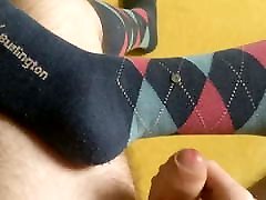 crazy sex tumblr on nice worn blue argyle Knee Socks