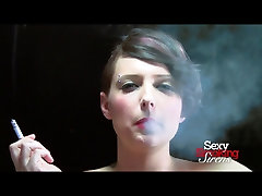 fat gany slow cock penetration into pussy - Miss Genocide Smokes in Lingerie