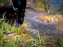 long boots in mud