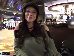 BANG Real MILFS Ariella Ferrara flashes & fucks in solo preegnant Vegas