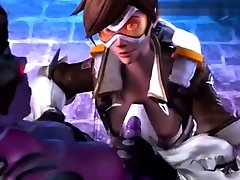 Sombra Overwatch glasses into the woods Animation