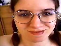 Shameless girl in glasses gives blowjob 3 - abu daby on face