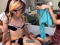 Subtitled Japanese cougars embarrassing cross dressing party