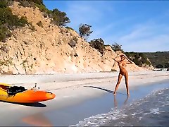 chick of meture and boy Katya - Corsica Beach