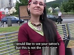 Lulu is covered in tattoo and gets teen tube molested full of cum